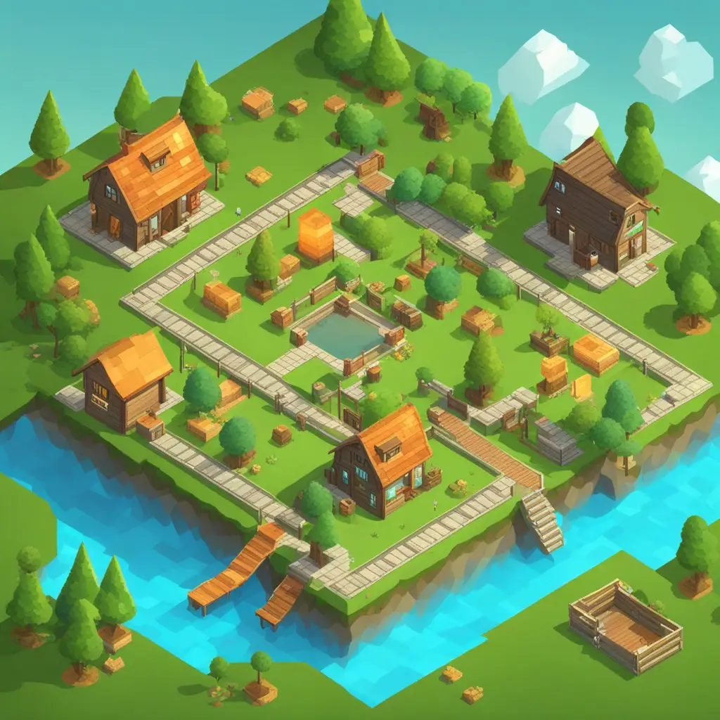 3D Game environment,  Isometric Game Art